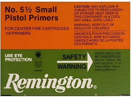 Remington Small Pistol Primers #5-1/2 Box of 1000 (10 Trays of 100)