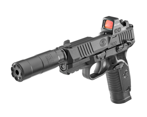 FN 502 Tactical 22LR Pistol With Threaded Barrel – (1) 15 Round and (1) 10 Round Mag