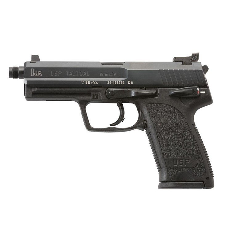HK USP9 Tactical V1 Semi-Automatic Pistol 9mm Luger 4.86″ Barrel 15-Round Black