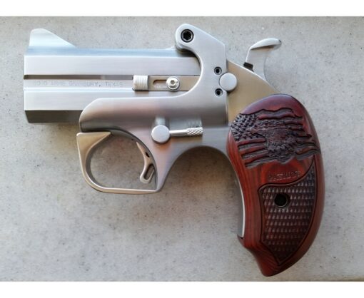 Bond Arms Patriot Defender Derringer Stainless with Wood Grips 45LC/410 3-inch